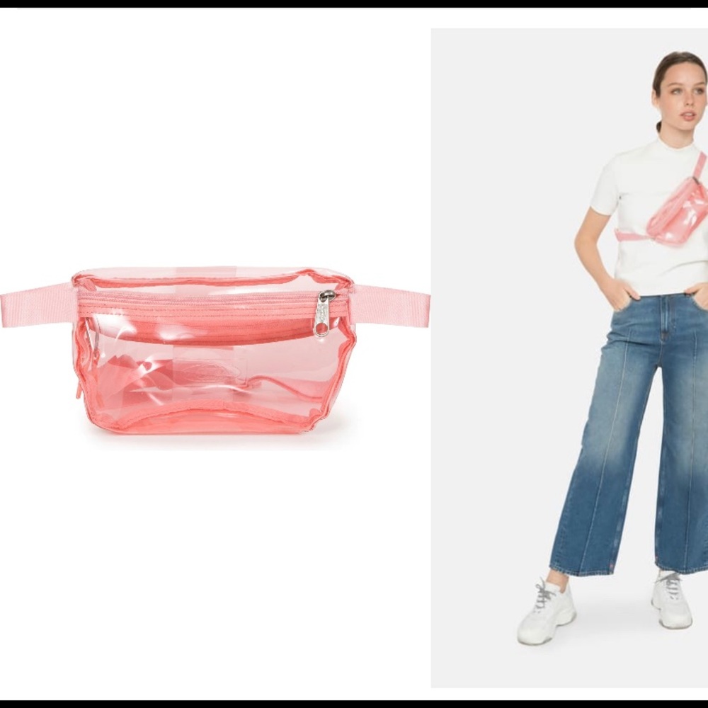 EASTPAK translucent pink Fanny Pack!